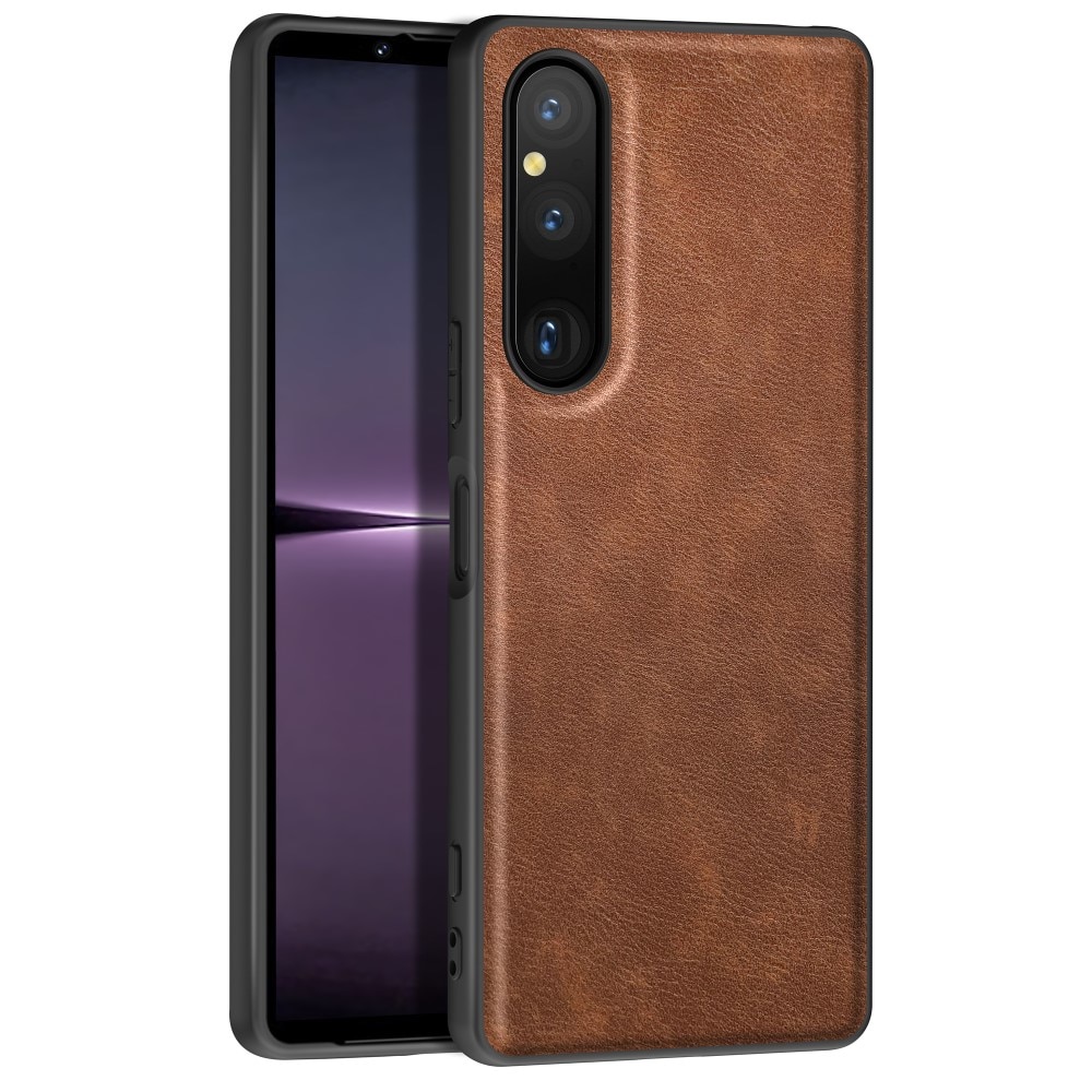 Cover in pelle Sony Xperia 1 V marrone