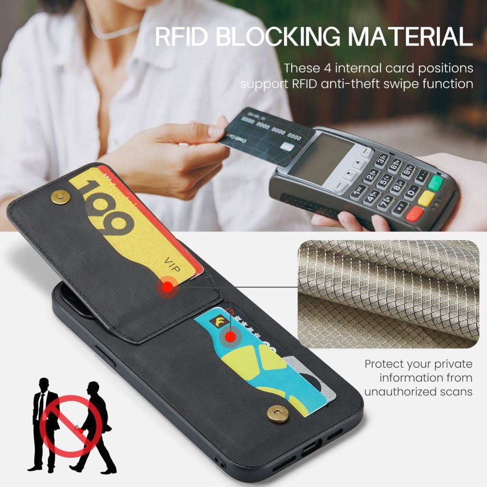 Cover Multi-Slot anti-RFID iPhone 14 Pro nero