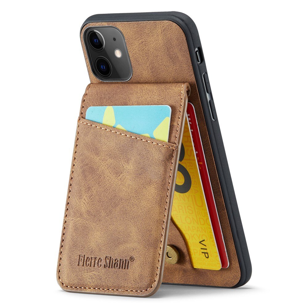 Cover Multi-Slot anti-RFID iPhone 11 marrone