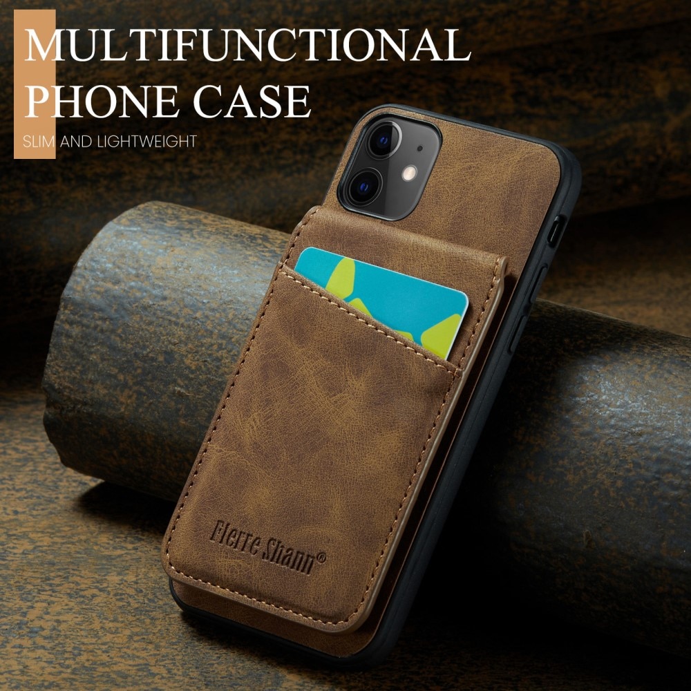 Cover Multi-Slot anti-RFID iPhone 11 marrone