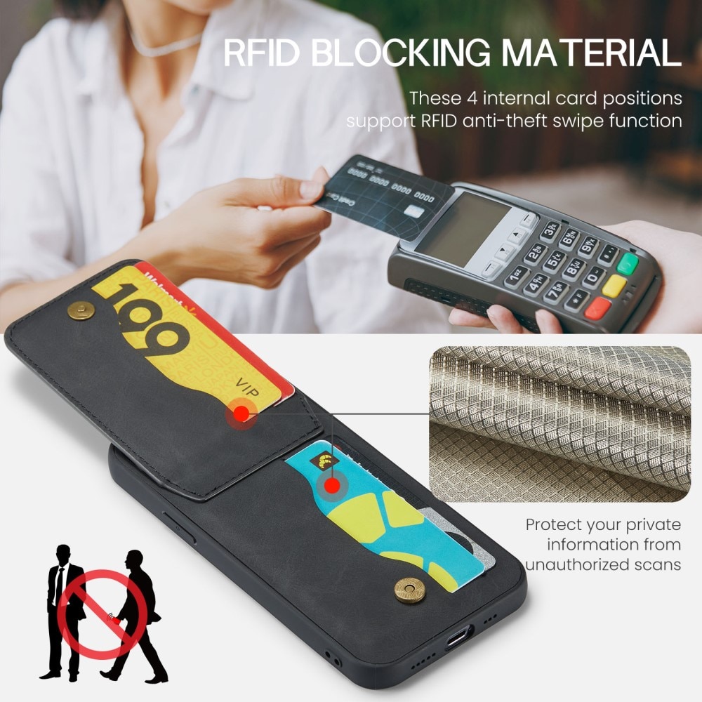 Cover Multi-Slot anti-RFID iPhone 12/12 Pro nero