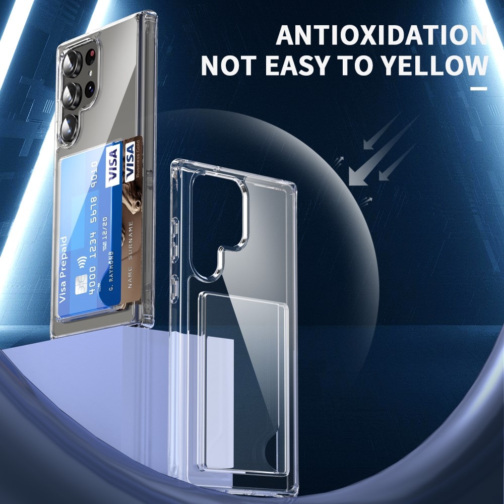 Cover ibride portacarte Samsung Galaxy S23 Ultra trasparente