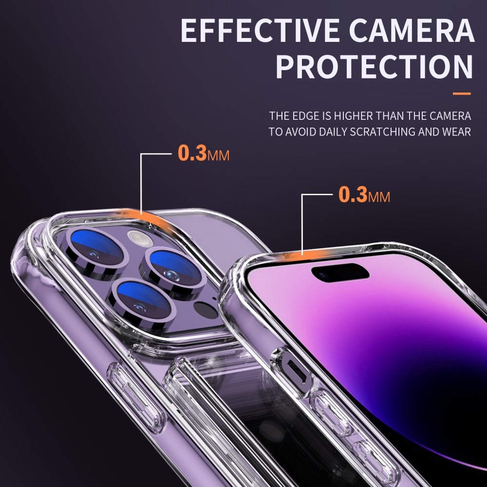 Cover ibride portacarte iPhone 14 Pro Max trasparente