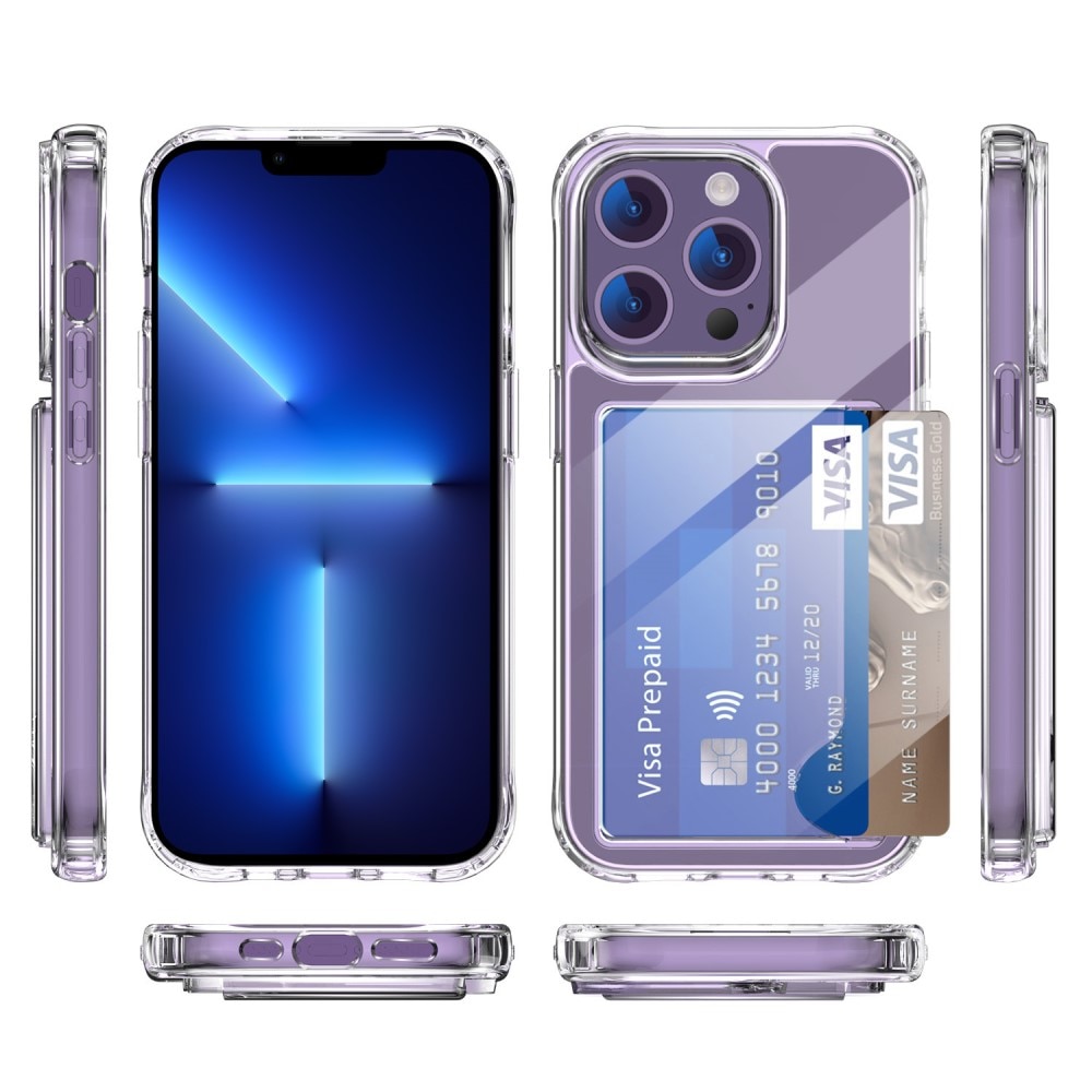 Cover ibride portacarte iPhone 13 Pro Max trasparente