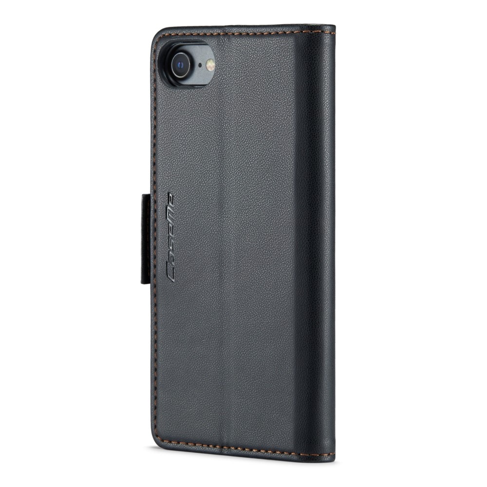 Custodie a portafoglio sottili anti-RFID iPhone 8 nero