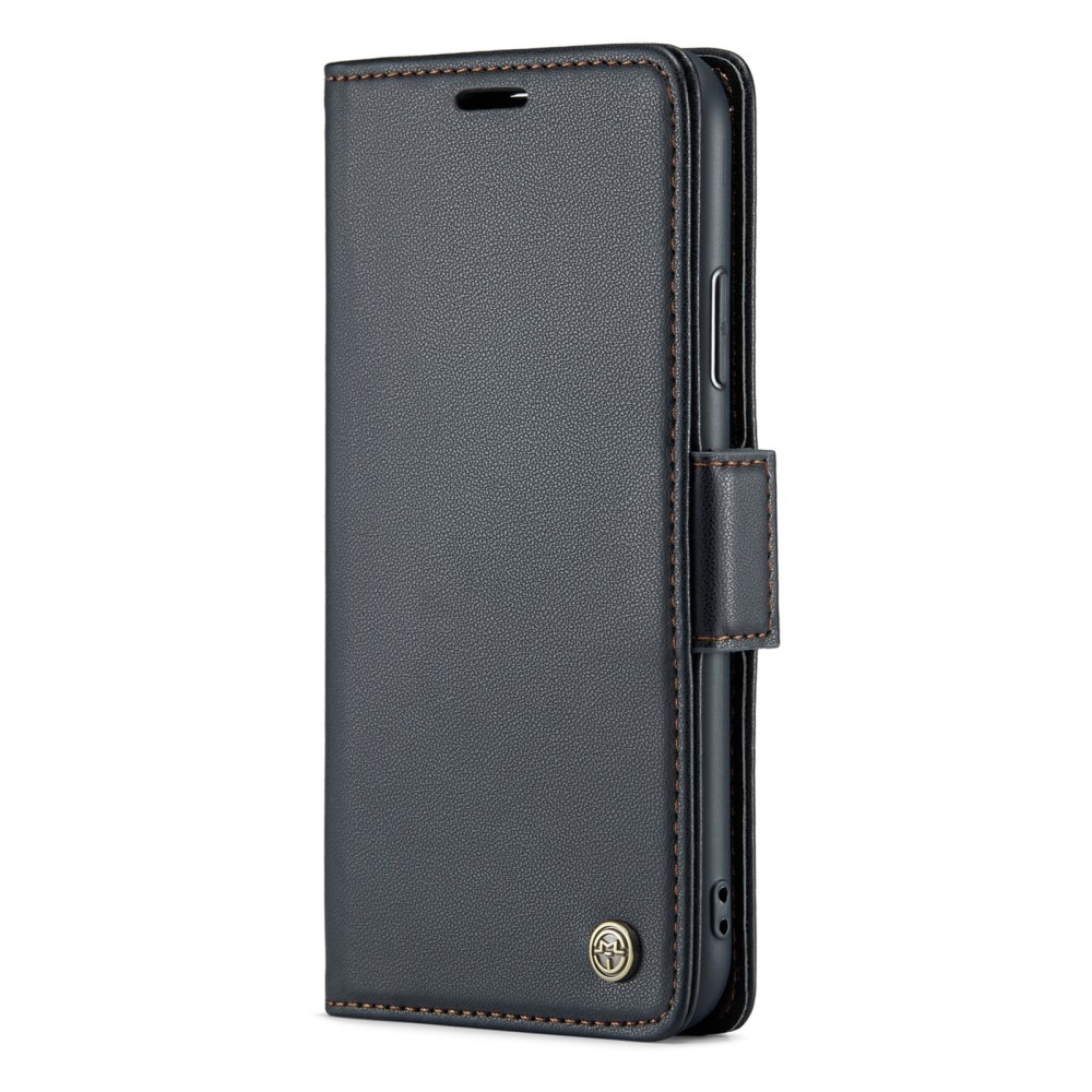 Custodie a portafoglio sottili anti-RFID iPhone XR nero