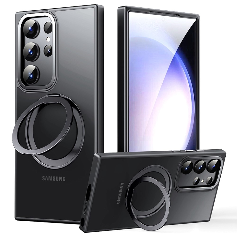 Cover ibride con MagSafe Ring Samsung Galaxy S23 Ultra nero