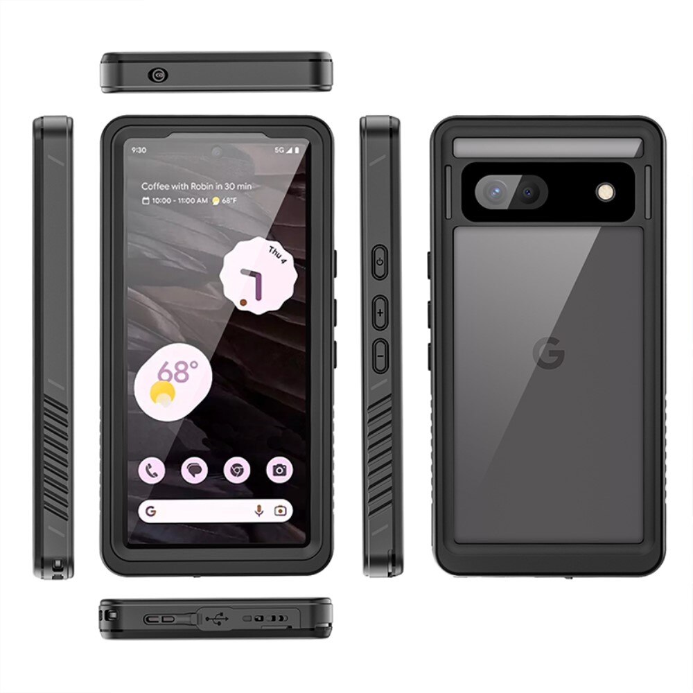 Cover ibrida impermeabile Google Pixel 7a trasparente