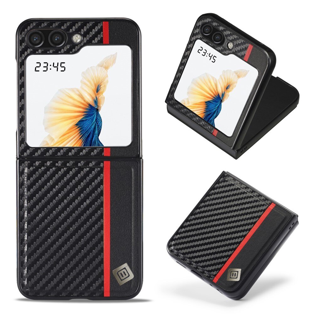 Cover Samsung Galaxy Z Flip 5, fibra di carbonio