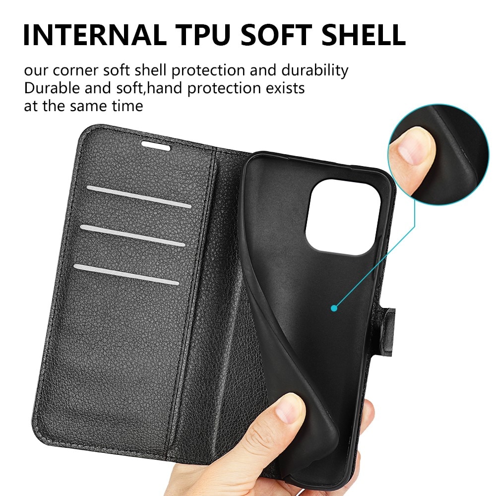 Cover portafoglio iPhone 15 Pro Nero
