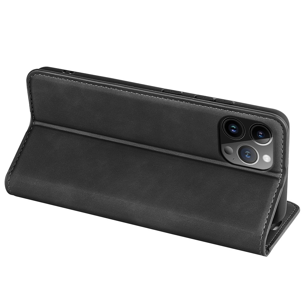 Cover portafoglio sottili iPhone 15 Pro nero