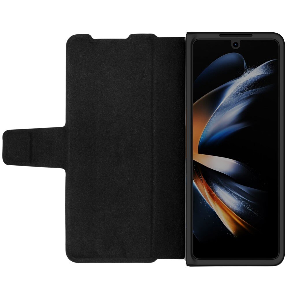 Cover Leather Case with Pen Slot Samsung Galaxy Z Fold 5 nero