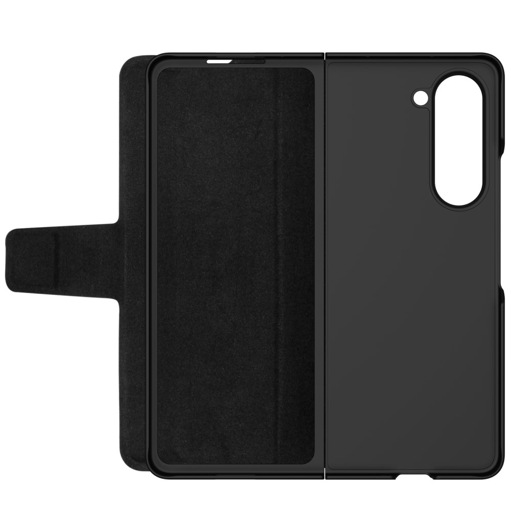 Cover Leather Case with Pen Slot Samsung Galaxy Z Fold 5 nero