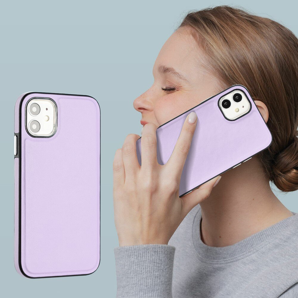 Cover in pelle iPhone 11 viola