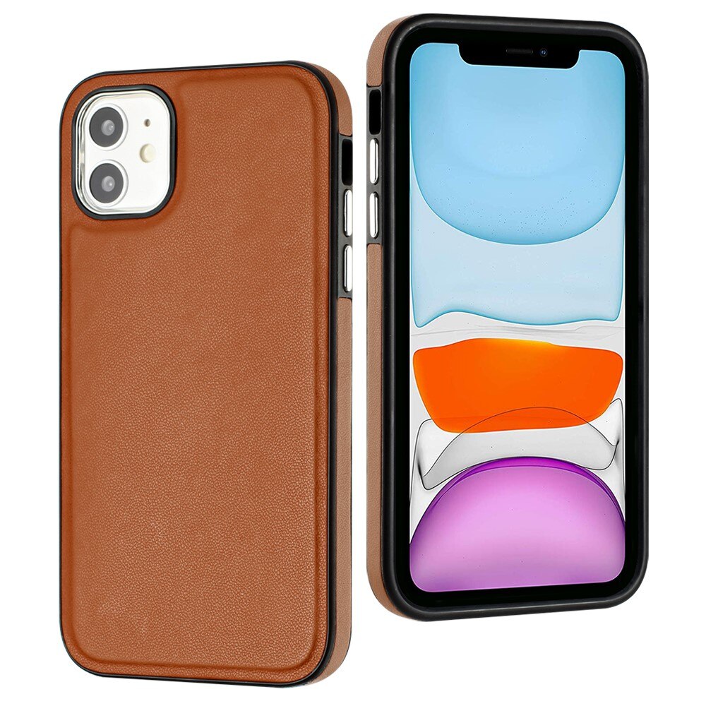 Cover in pelle iPhone 11 marrone