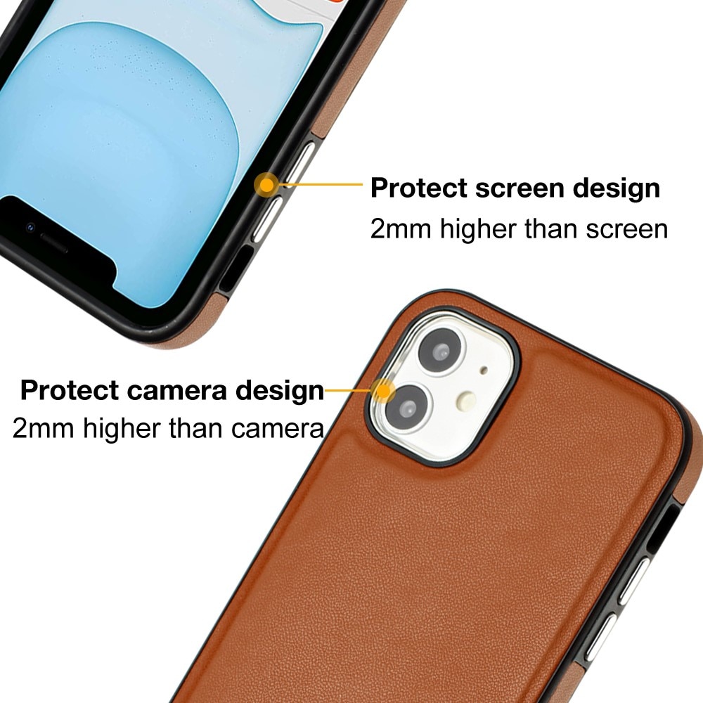 Cover in pelle iPhone 11 marrone