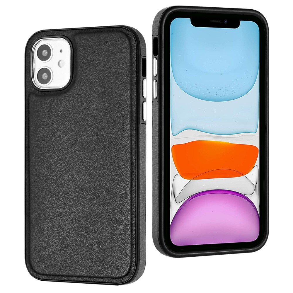 Cover in pelle iPhone 11 nero