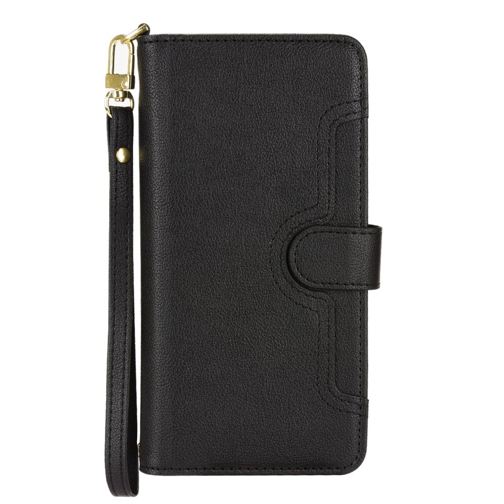 Zipper Multi-Slot Cover Portafoglio in pelle Sony Xperia 10 V, nero