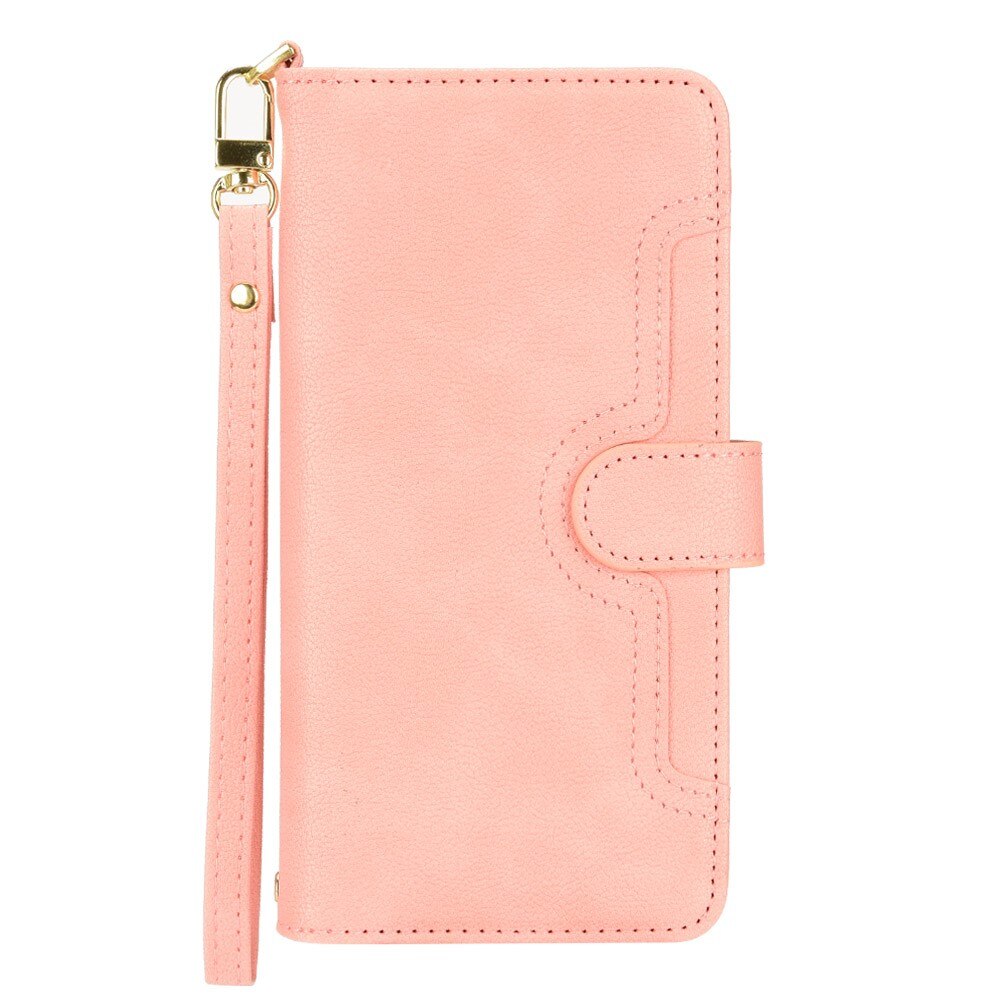 Zipper Multi-Slot Cover Portafoglio in pelle Sony Xperia 10 V, rosa