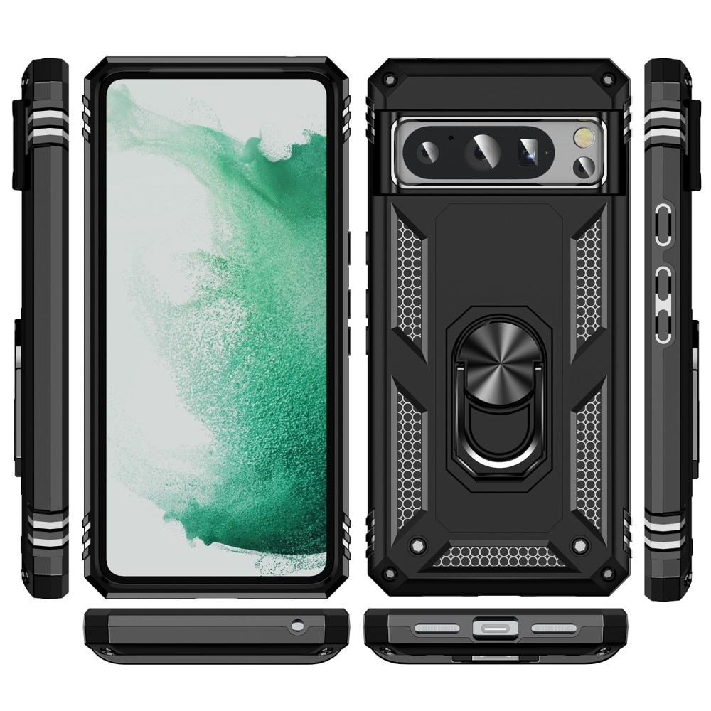 Cover ibride con anello Google Pixel 8 Pro nero