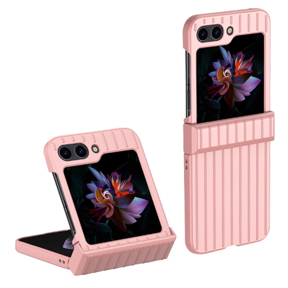 Stripe Cover dura gommata Hinge Protection Samsung Galaxy Z Flip 5 rosa