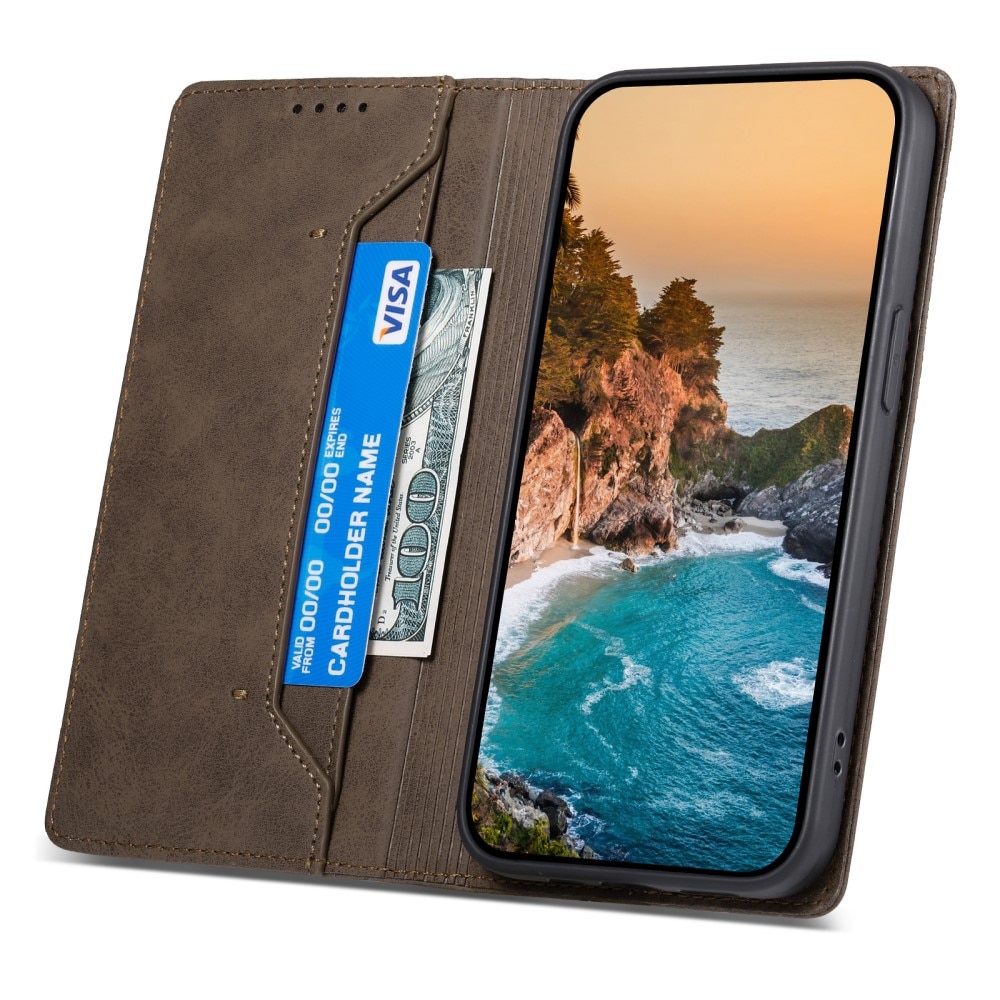 RFID Cover portafoglio sottili Google Pixel 8 Pro marrone