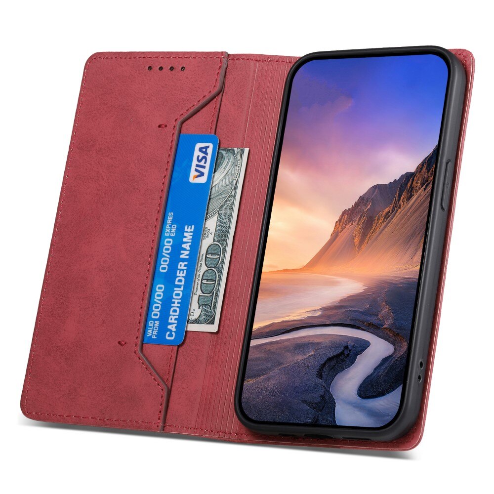 RFID Cover portafoglio sottili Google Pixel 8 rosso