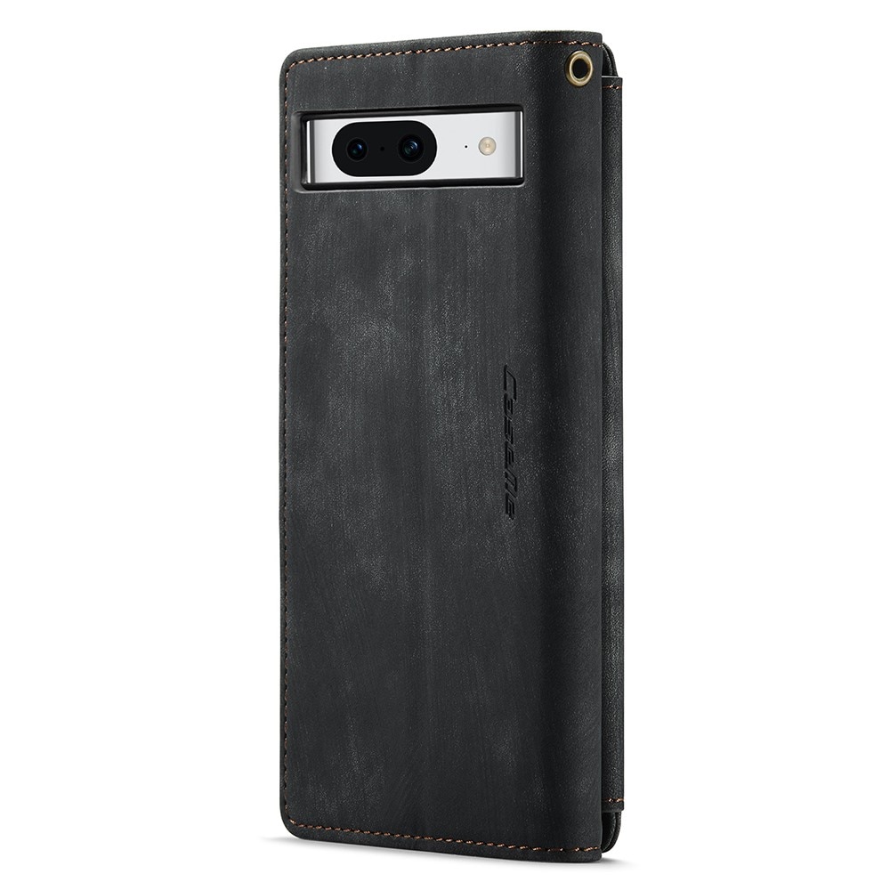 Custodie a portafoglio Zipper Google Pixel 8 Nero