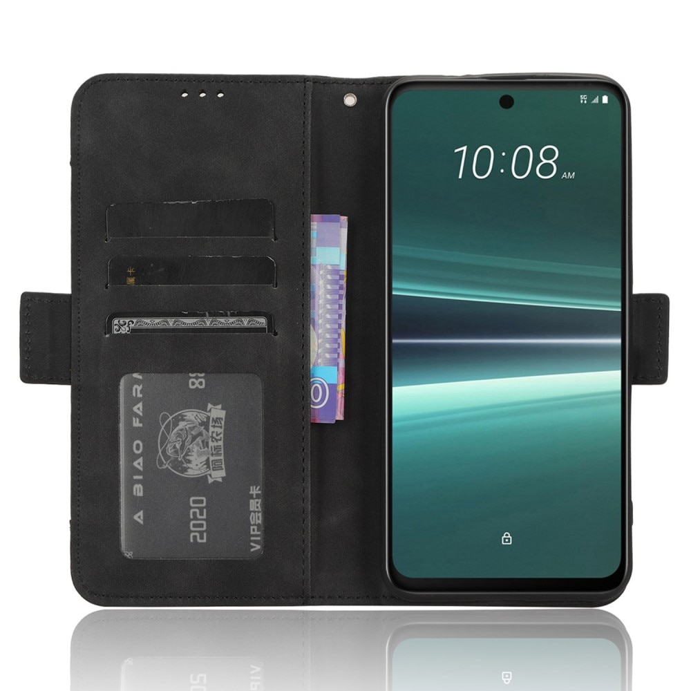 Cover portafoglio Multi HTC U23 Pro nero