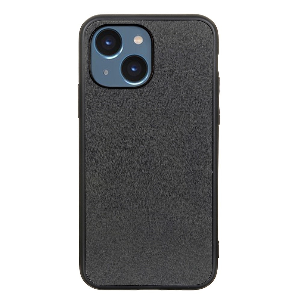 Cover in pelle iPhone 15 Plus nero