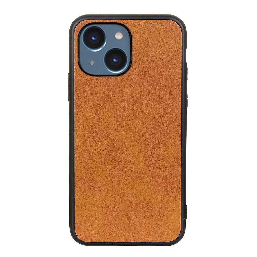 Cover in pelle iPhone 15 Plus marrone