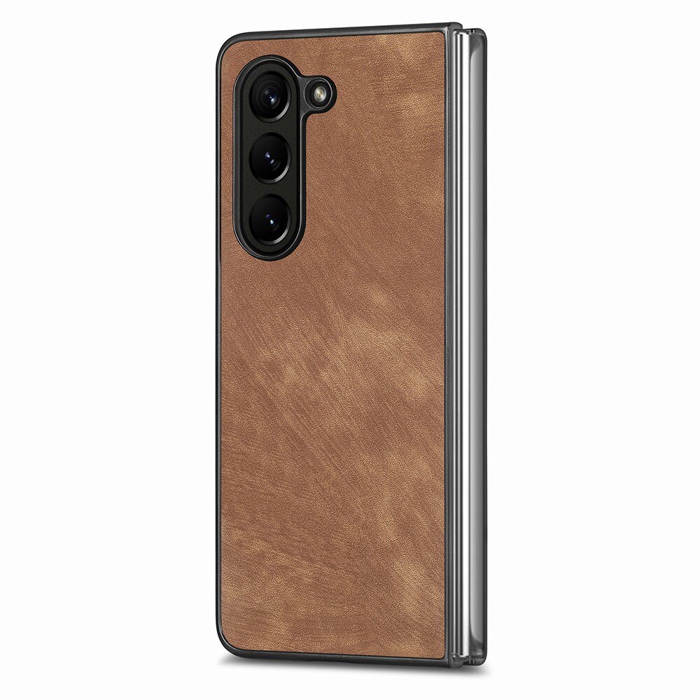 Cover in pelle Samsung Galaxy Z Fold 5 marrone