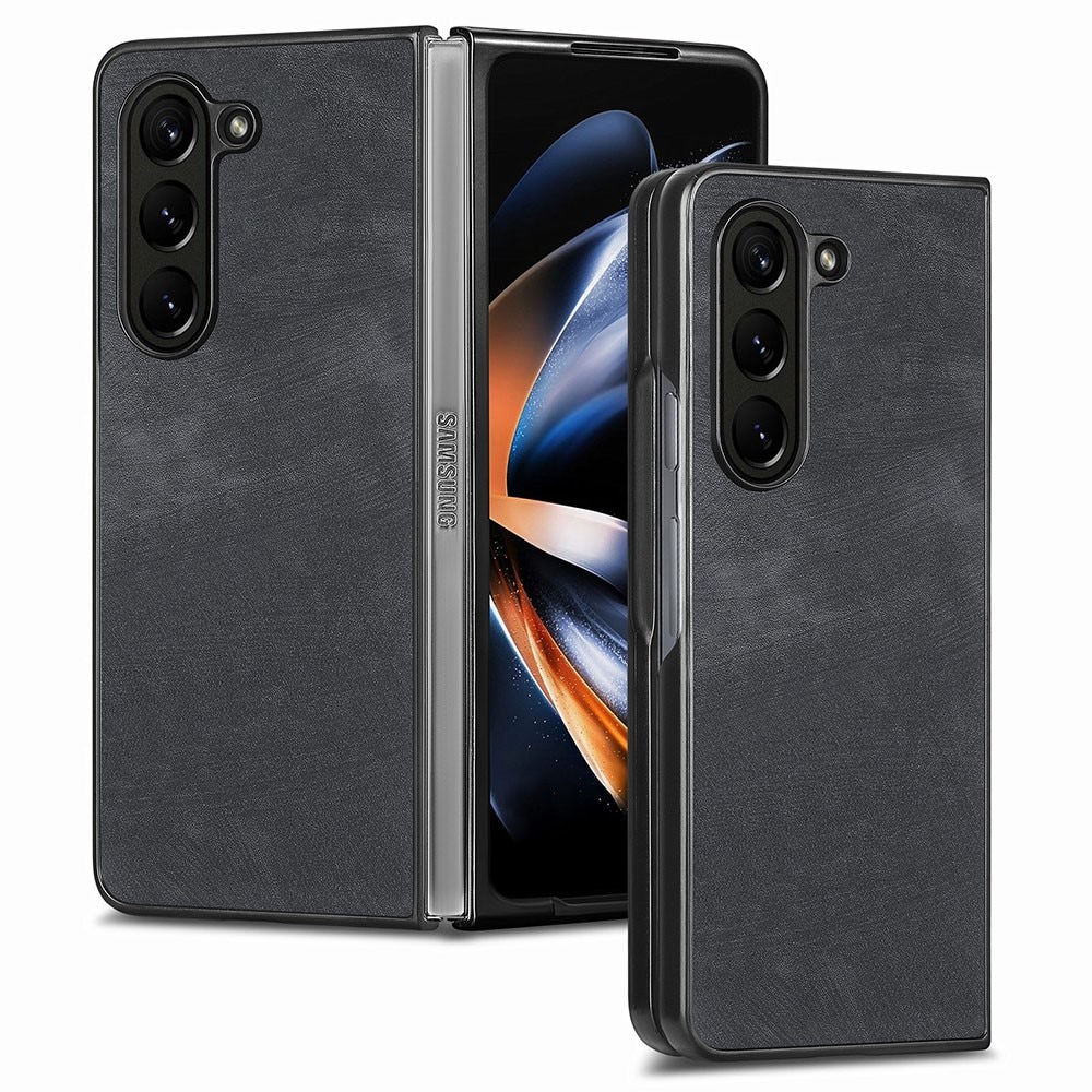 Cover in pelle Samsung Galaxy Z Fold 5 nero