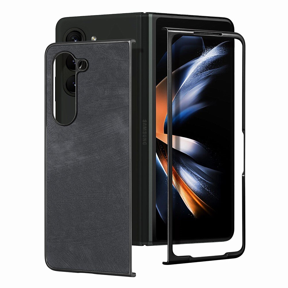 Cover in pelle Samsung Galaxy Z Fold 5 nero