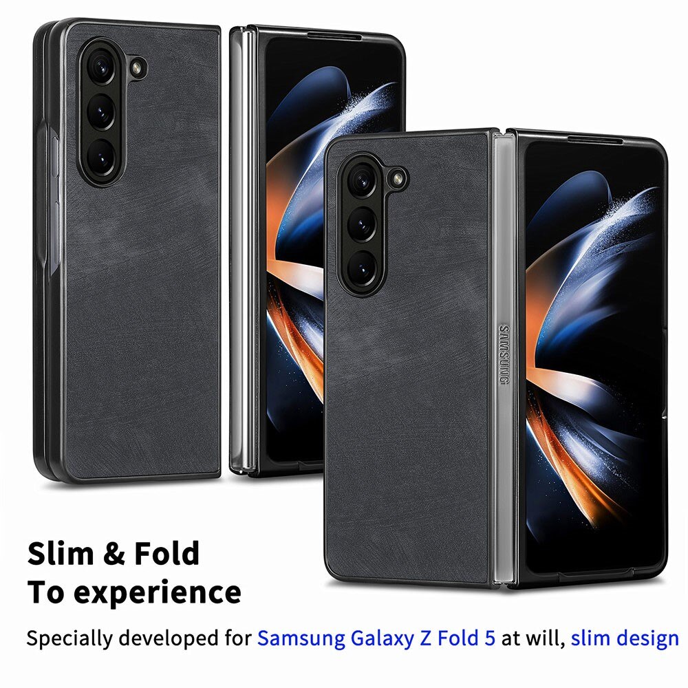 Cover in pelle Samsung Galaxy Z Fold 5 nero