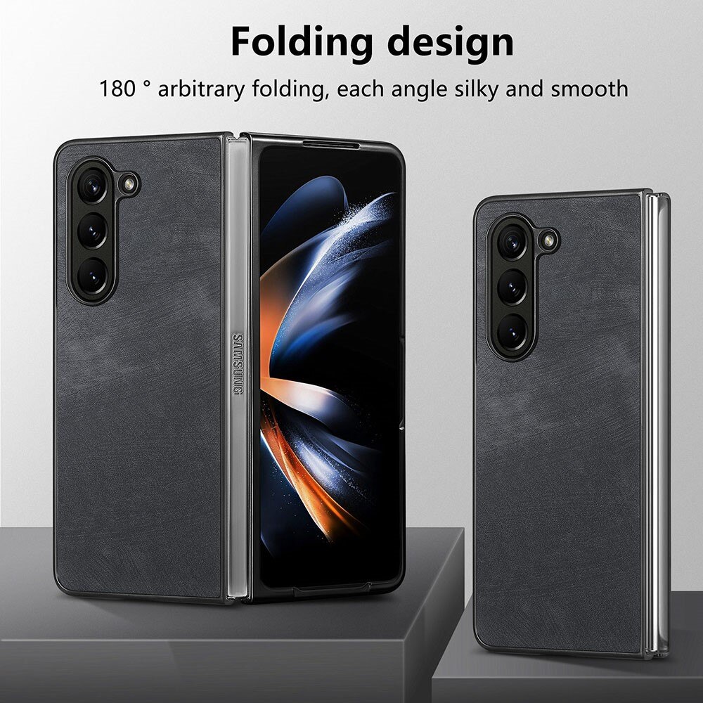 Cover in pelle Samsung Galaxy Z Fold 5 nero