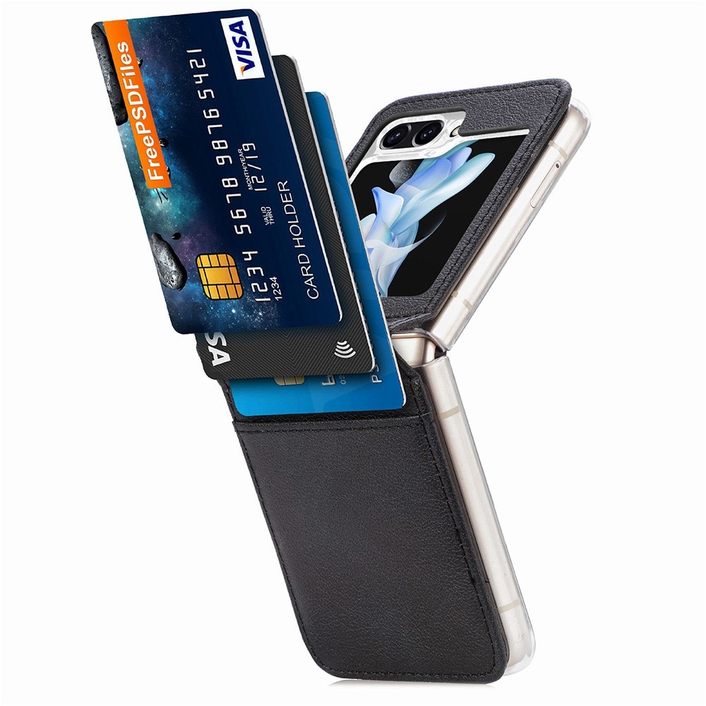 Cover portafoglio Slim Card Wallet Samsung Galaxy Z Flip 5 nero