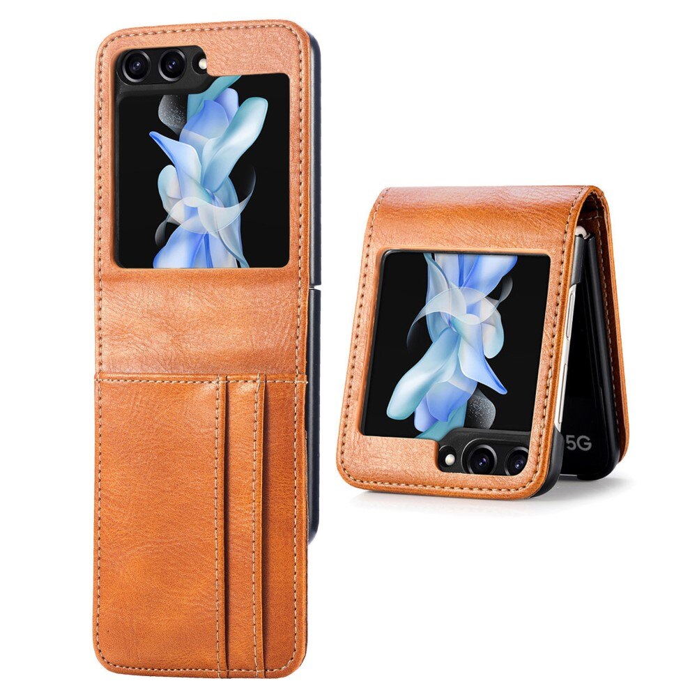 Cover portafoglio Samsung Galaxy Z Flip 6 cognac