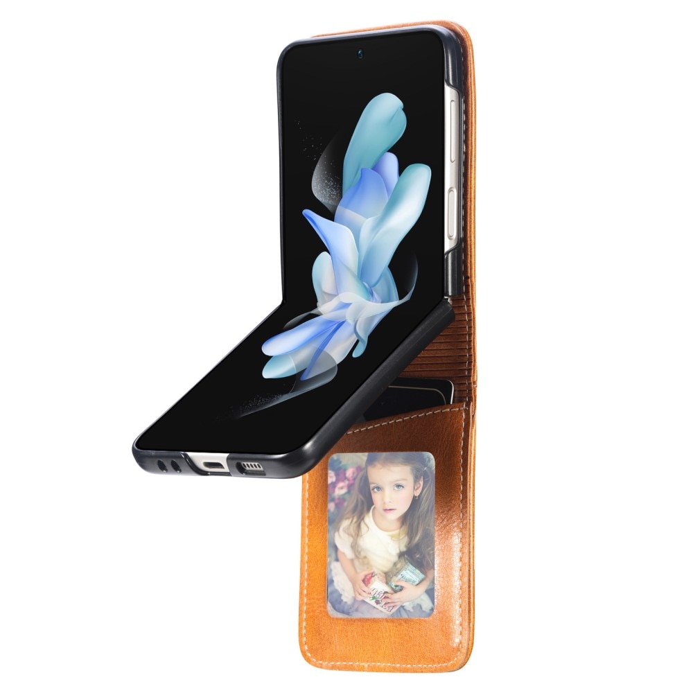 Cover portafoglio Samsung Galaxy Z Flip 5 cognac