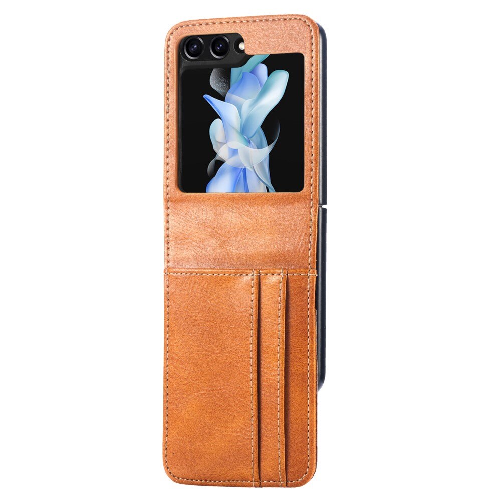 Cover portafoglio Samsung Galaxy Z Flip 5 cognac