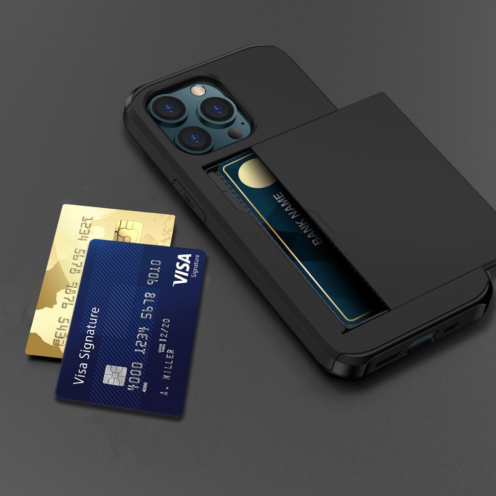 Cover portacarte iPhone 15 Pro Nero