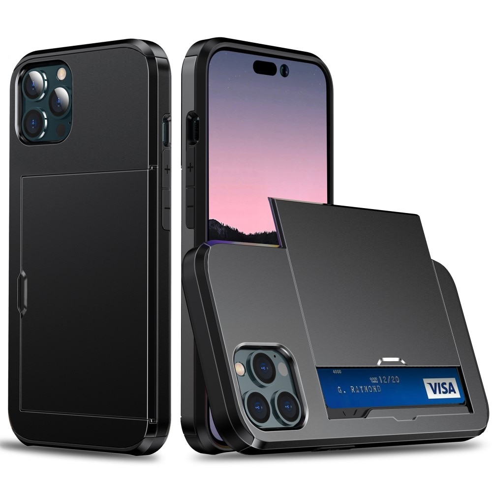 Cover portacarte iPhone 15 Pro Max Nero