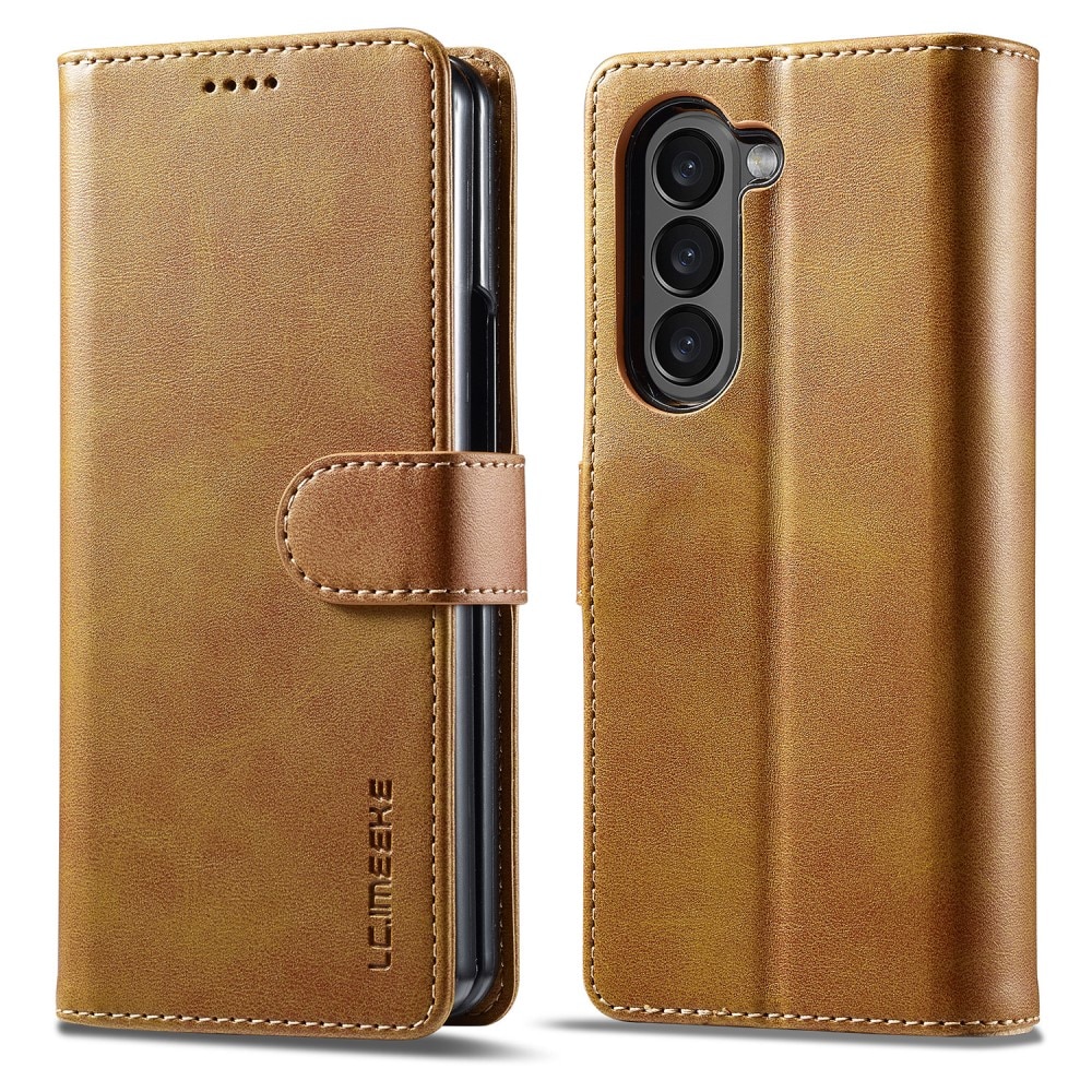 Custodie a portafoglio Samsung Galaxy Z Fold 5 cognac