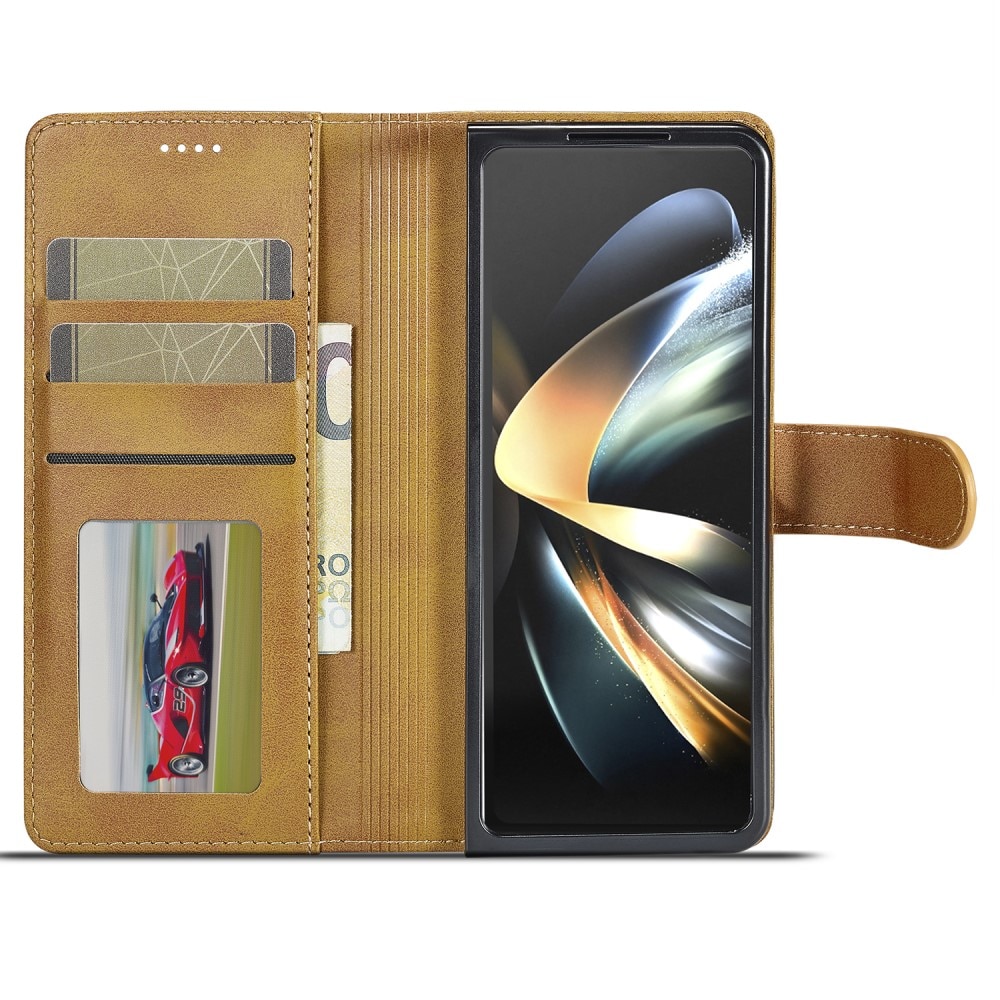 Custodie a portafoglio Samsung Galaxy Z Fold 5 cognac