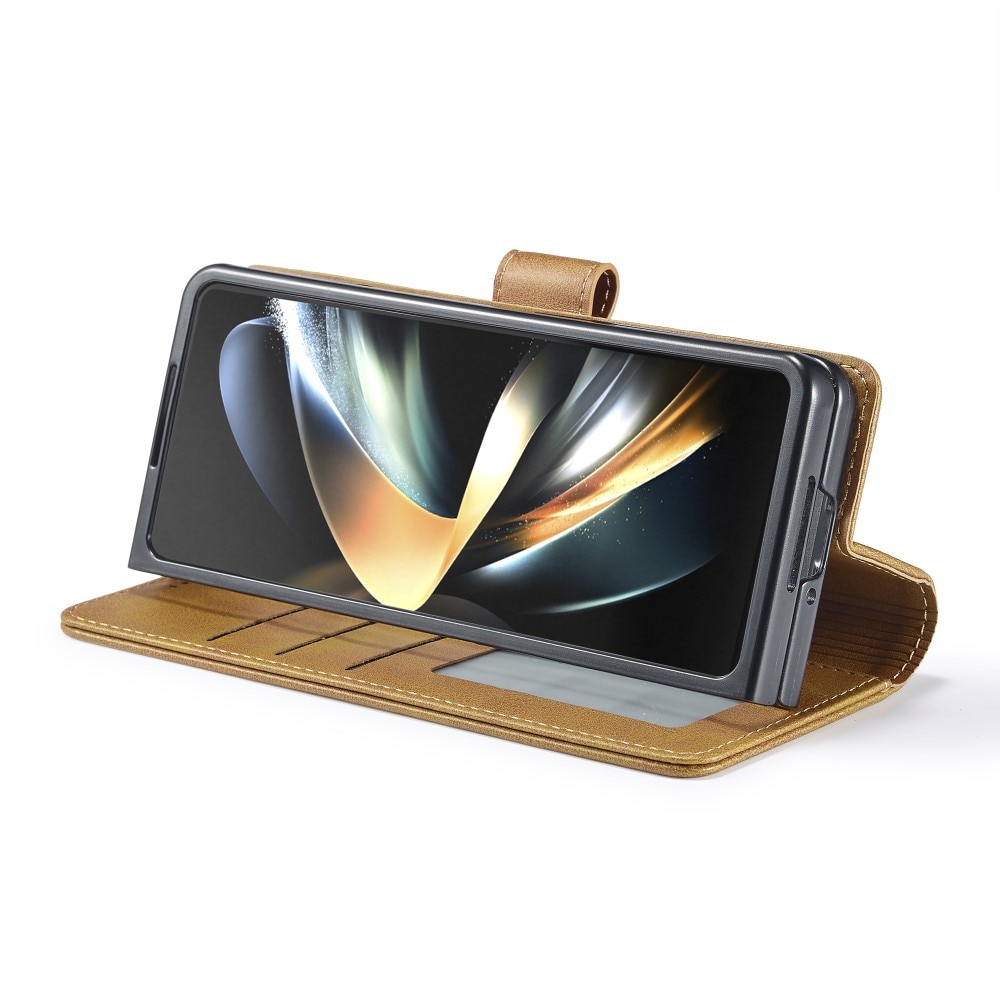 Custodie a portafoglio Samsung Galaxy Z Fold 5 cognac