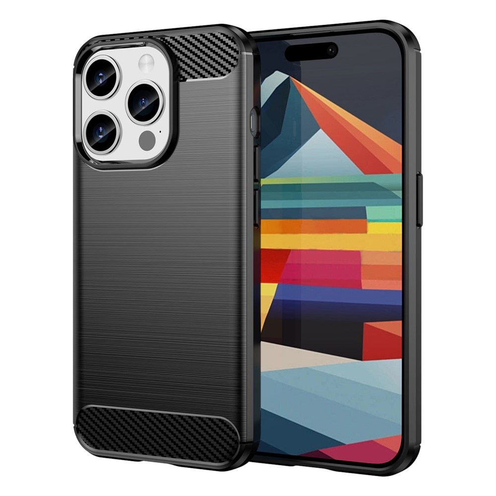 Cover TPU Brushed iPhone 15 Pro Nero