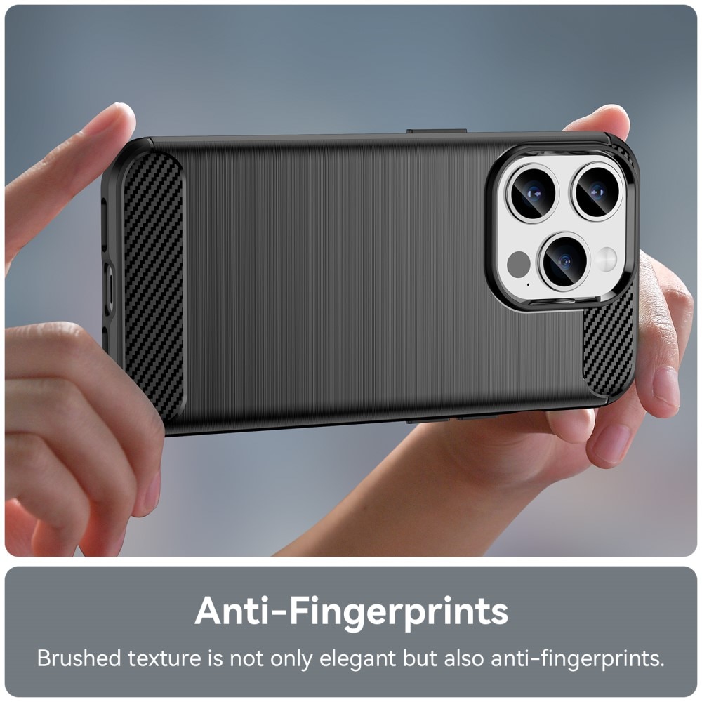 Cover TPU Brushed iPhone 15 Pro Nero