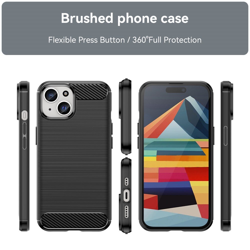 Cover TPU Brushed iPhone 15 Plus Black