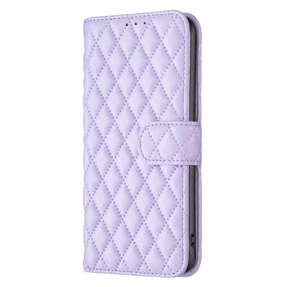 Custodia a portafoglio trapuntate iPhone 15, viola