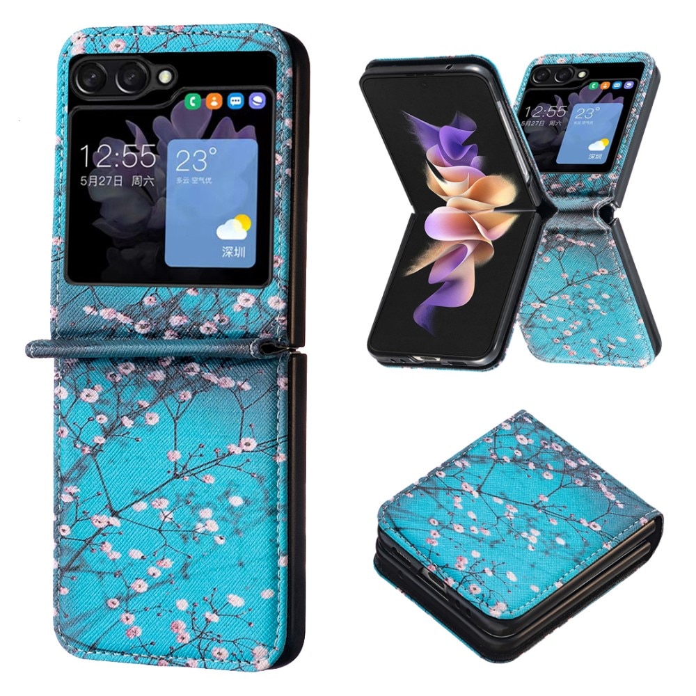 Cover in pelle Samsung Galaxy Z Flip 5 Pink Blossom